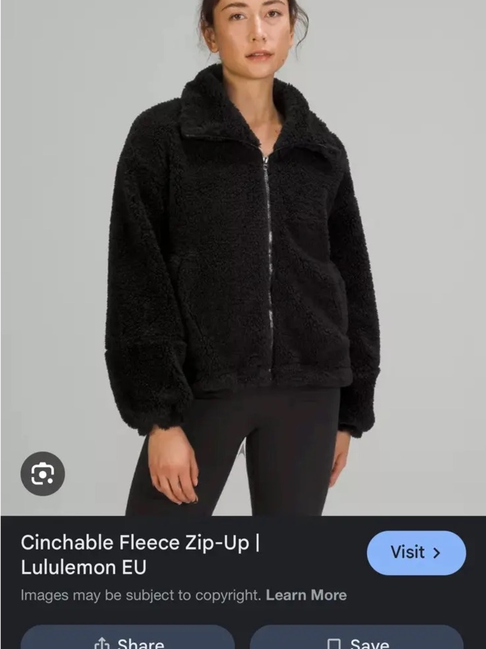 lululemon athletica Black Sherpa Zip Jacket - Picture 3 of 4